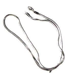 NWT 304L Stainless Steel Snake Chain Necklace 17.7” Silver Tone